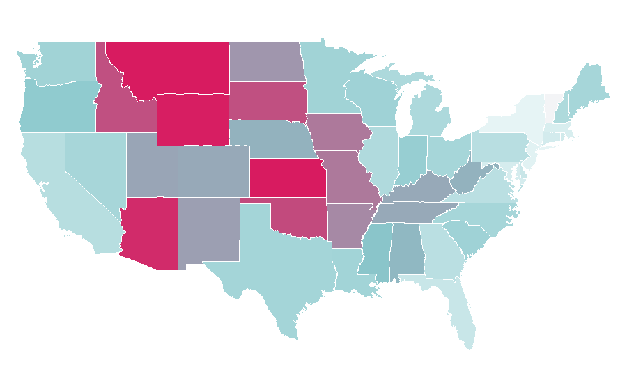 Affinity by region — Wyatt Earp (film), United States