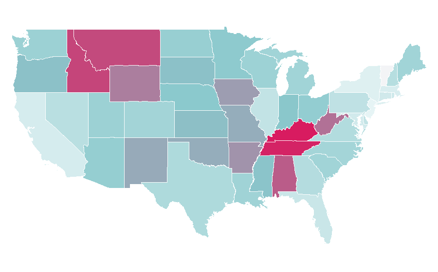Affinity by region — Wynonna Judd, United States