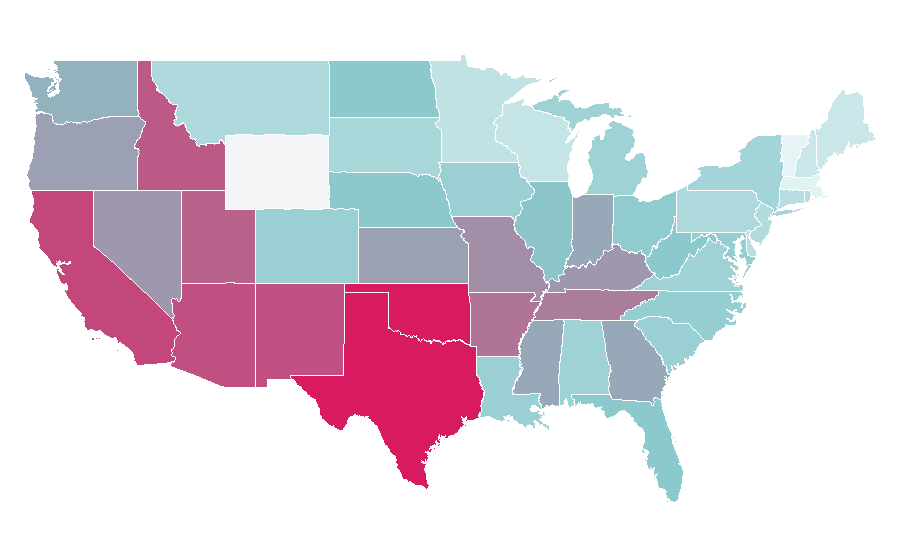 Affinity by region — X-Men: Apocalypse, United States