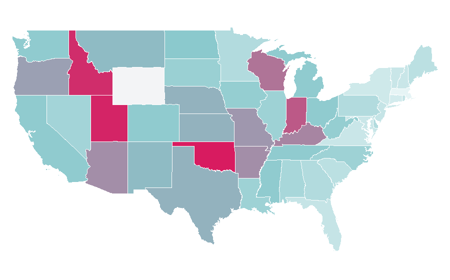 Affinity by region — X-Men (film), United States
