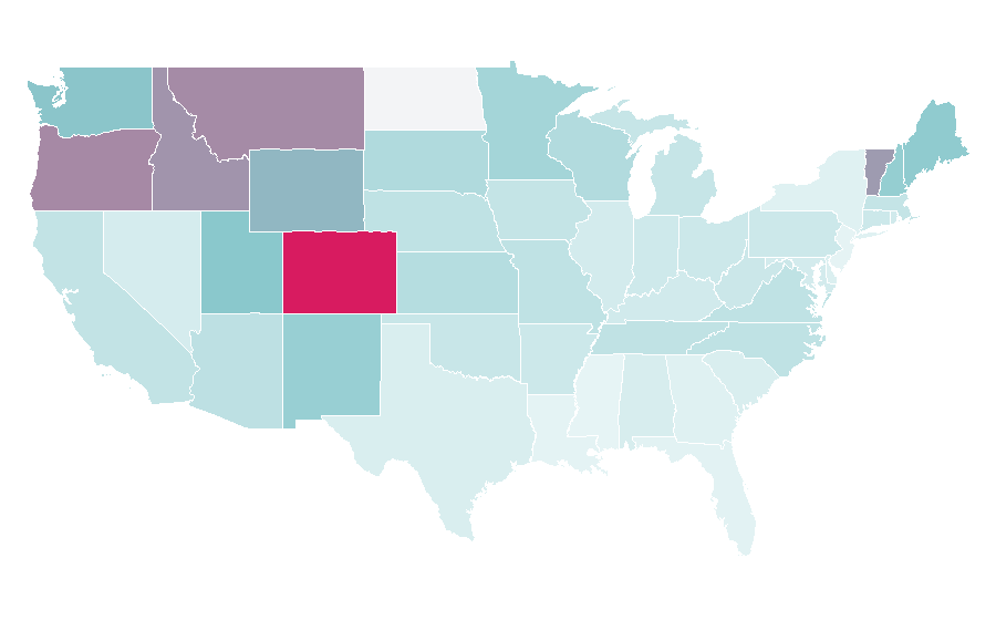 Affinity by region — Xero Shoes, United States