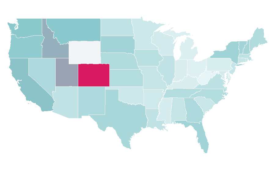 Affinity by region — Xero (software), United States