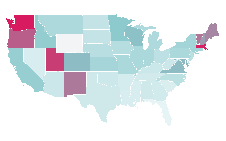 Affinity by region — Xkcd, United States