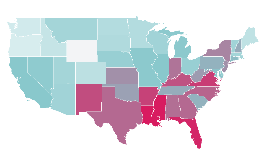 Affinity by region — XM, United States