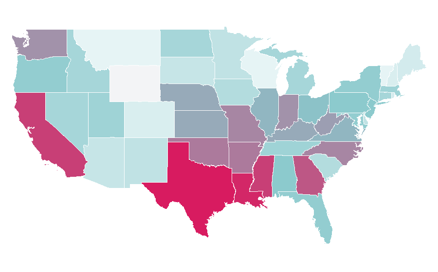 Affinity by region — Xylophone, United States