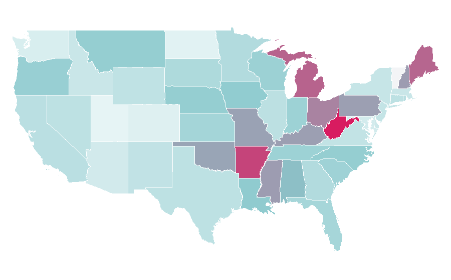 Affinity by region — Yahoo! Search, United States