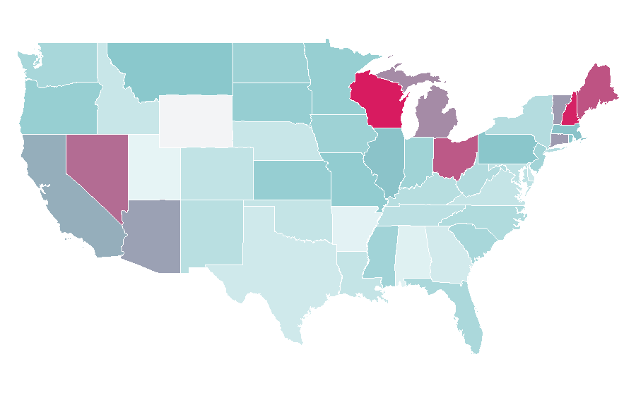 Affinity by region — Yahoo! Sports, United States