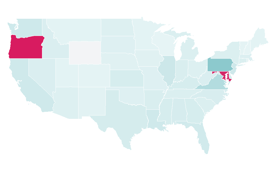 Affinity by region — Yard (land), United States
