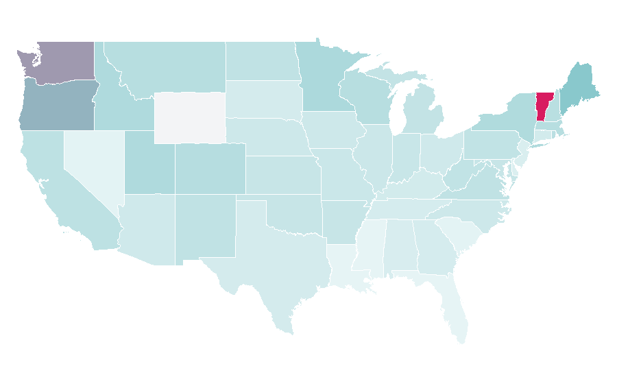 Affinité par région — Yarn, États-Unis