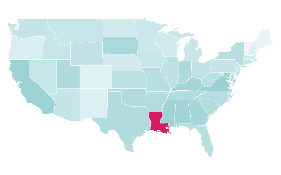 Affinity by region — Yellow (Color), United States