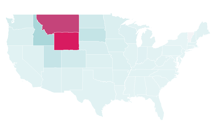 Afinidad por región — Yellowstone National Park, Estados Unidos