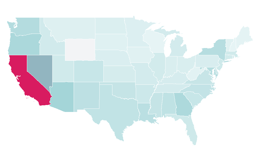 Affinity by region — YG (rapper), United States