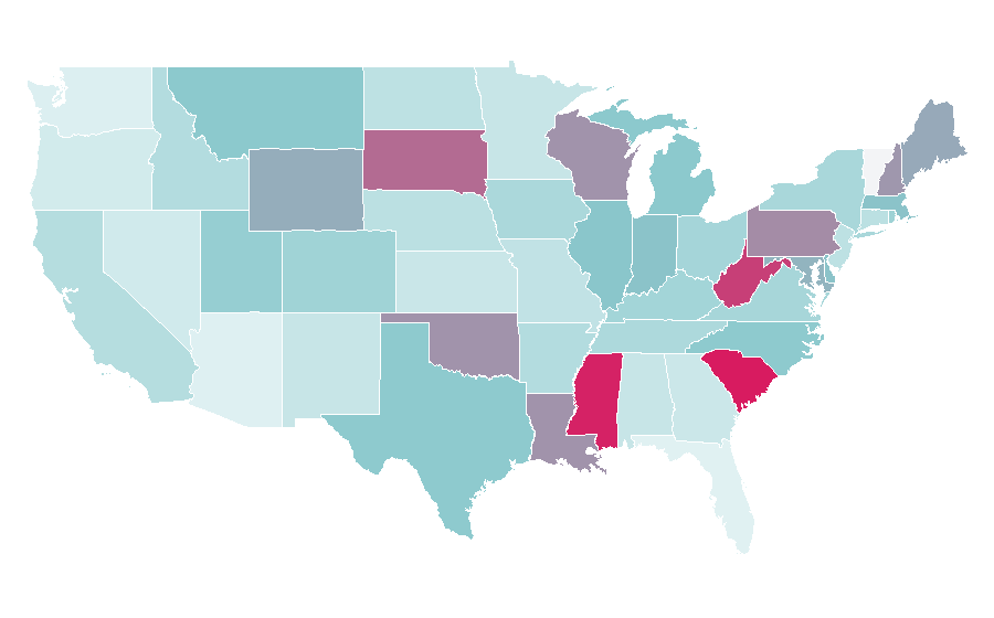 Affinity by region — Yogi Bear, United States