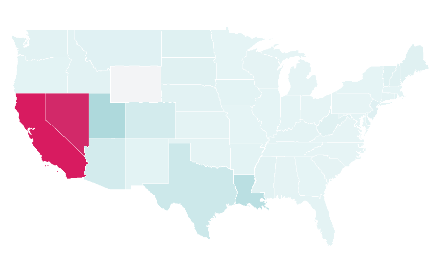 Affinity by region — Yogurtland, United States