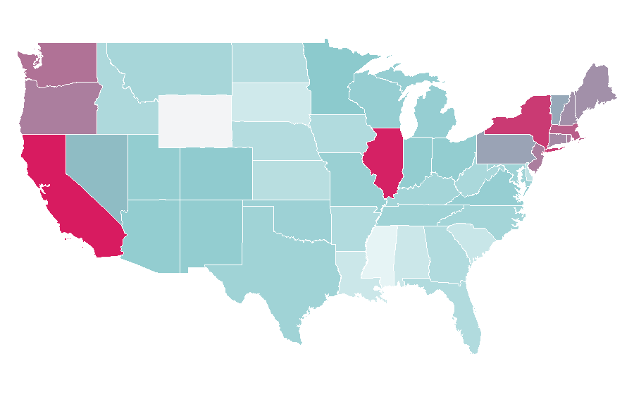 Affinity by region — Yoko Ono, United States