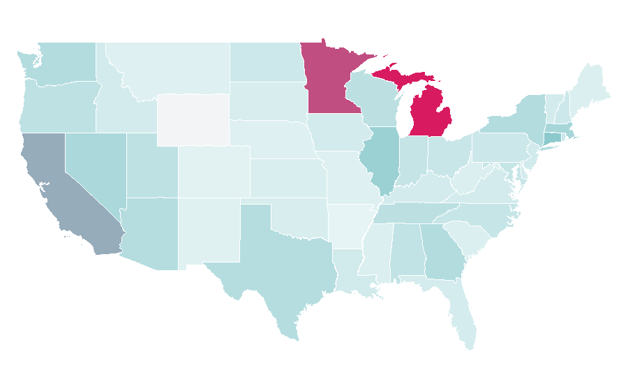Affinity by region — Yoplait, United States