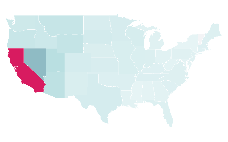 Affinity by region — Yosemite National Park, United States