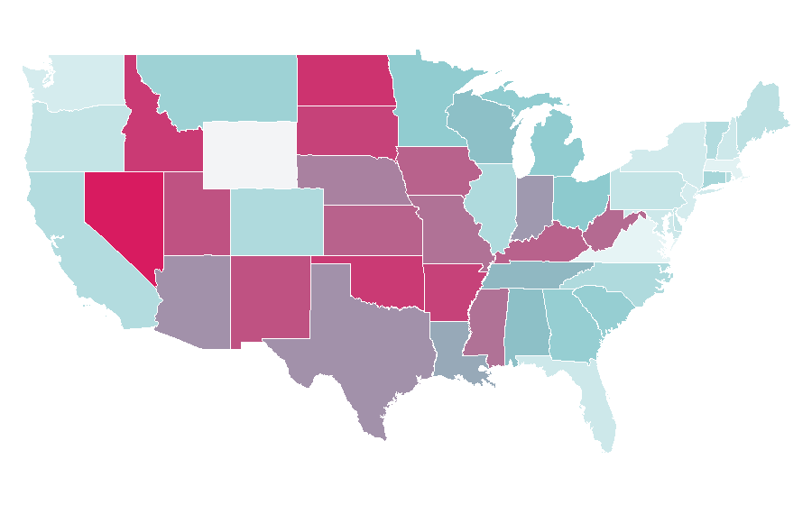 Affinity by region — Young & Hungry, United States