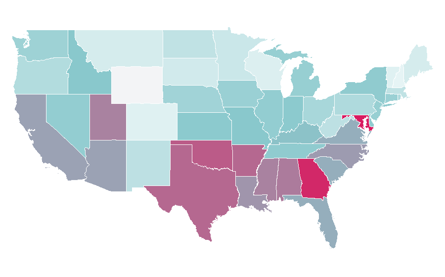 Affinity by region — Young Justice (TV series), United States