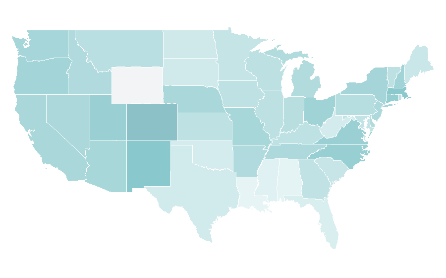 Affinity by region — Young the Giant, United States