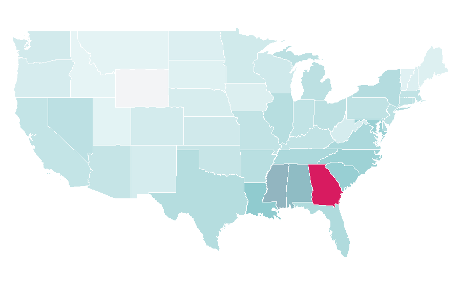 Affinity by region — Young Thug, United States