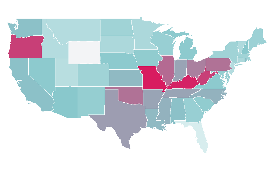 Affinity by region — You're Next, United States