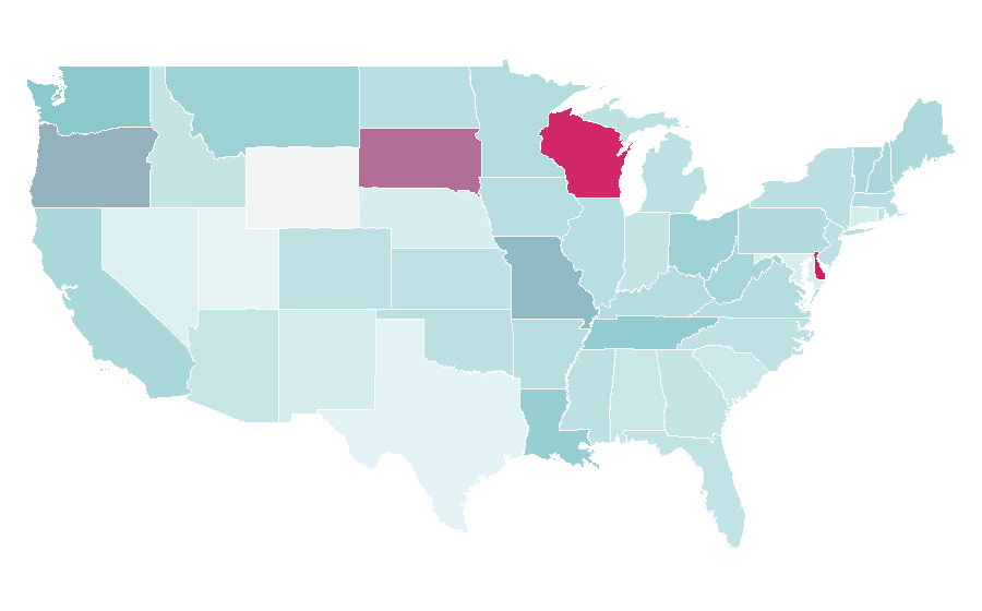 Affinity by region — YourTango, United States