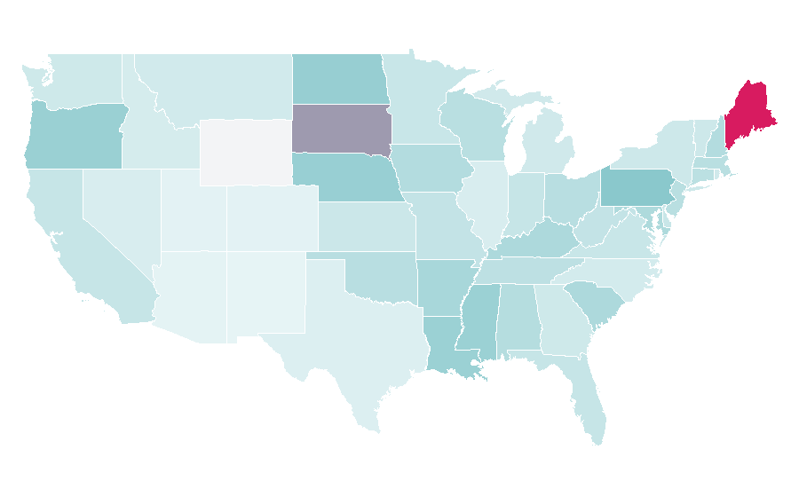 Affinity by region — YouTube Live, United States
