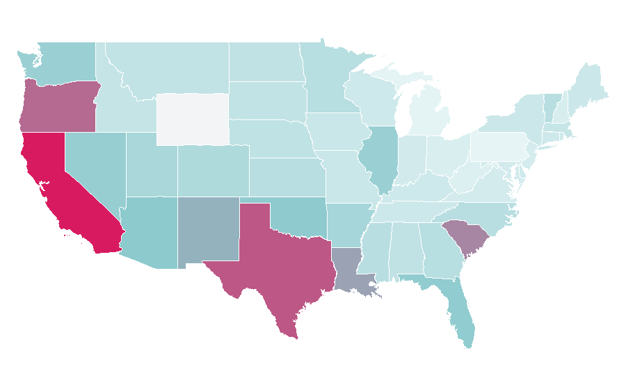 Affinity by region — Yucatán, United States
