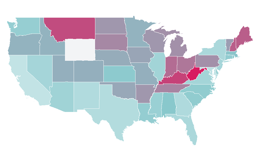 Affinity by region — YUNGBLUD, United States