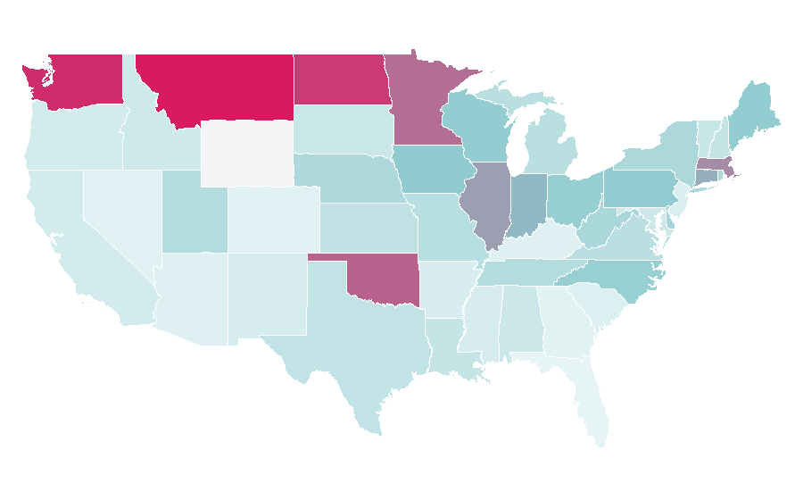 Affinity by region — YWCA, United States