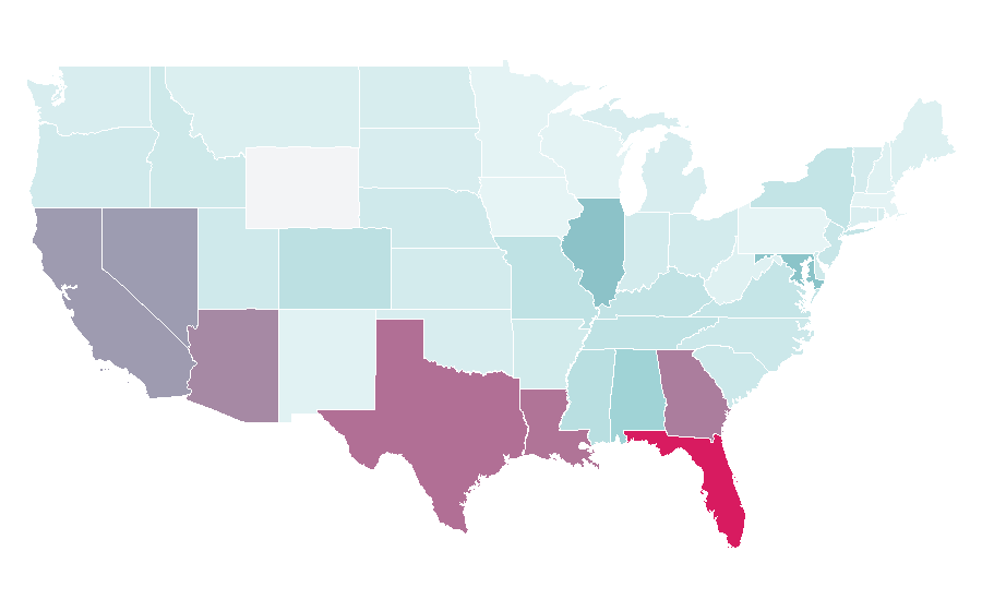 Affinity by region — Z Gallerie, United States