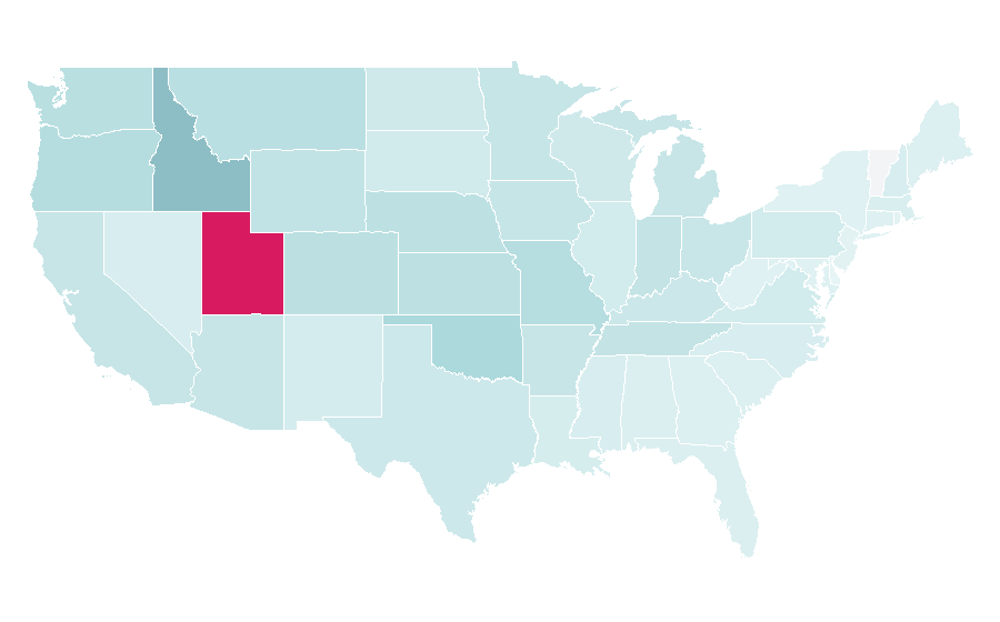 Affinity by region — Zachary Levi, United States