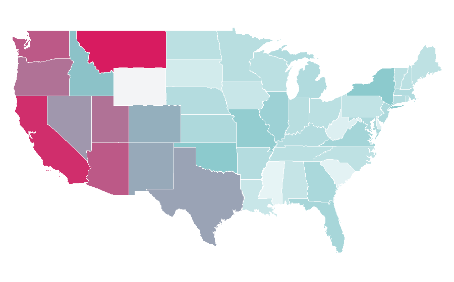 Affinity by region — Zack Snyder, United States