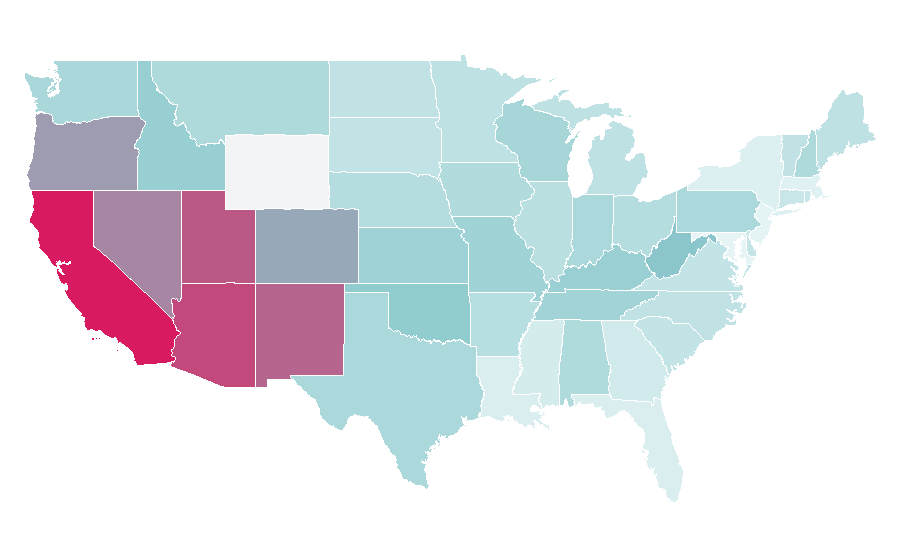 Affinity by region — Zero Skateboards, United States