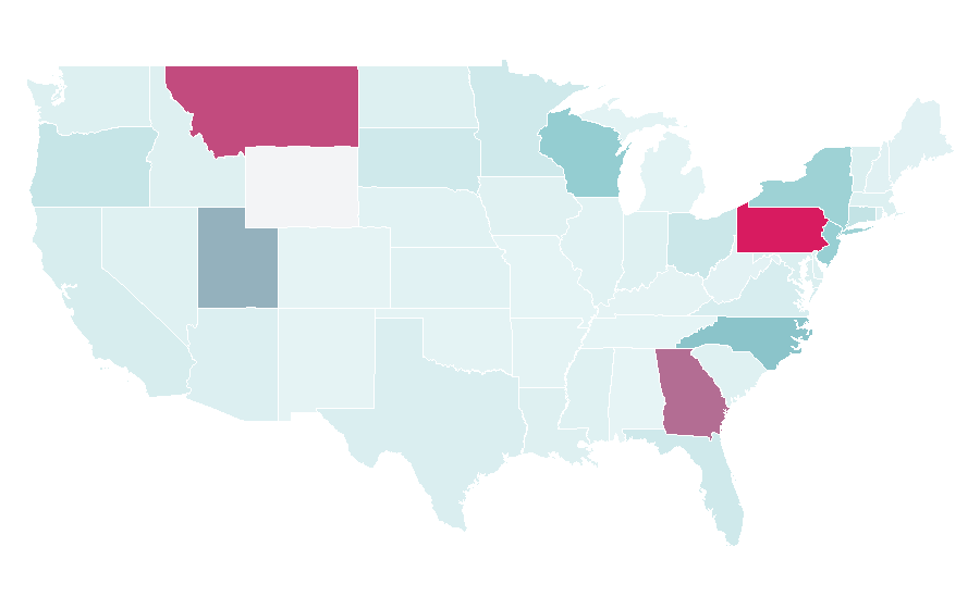 Affinity by region — Zest (brand), United States