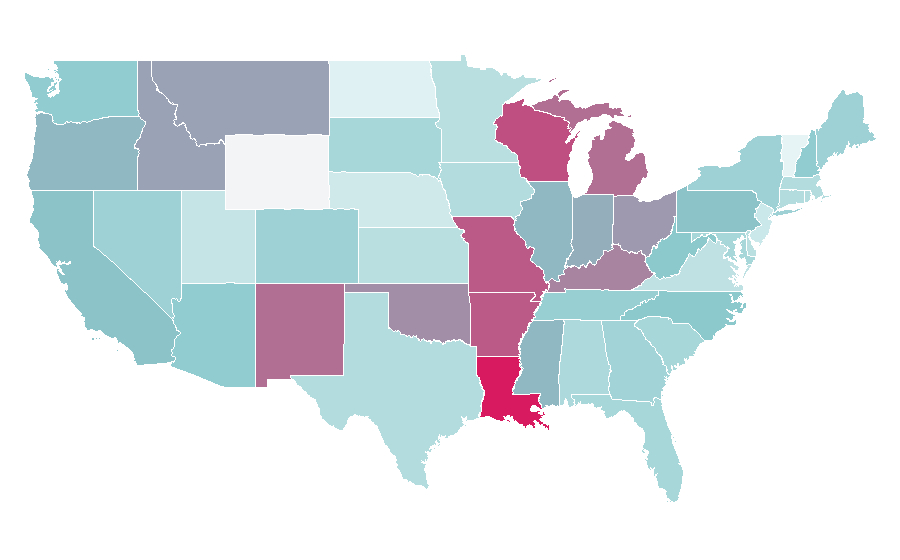 Affinity by region — Zodiac (film), United States