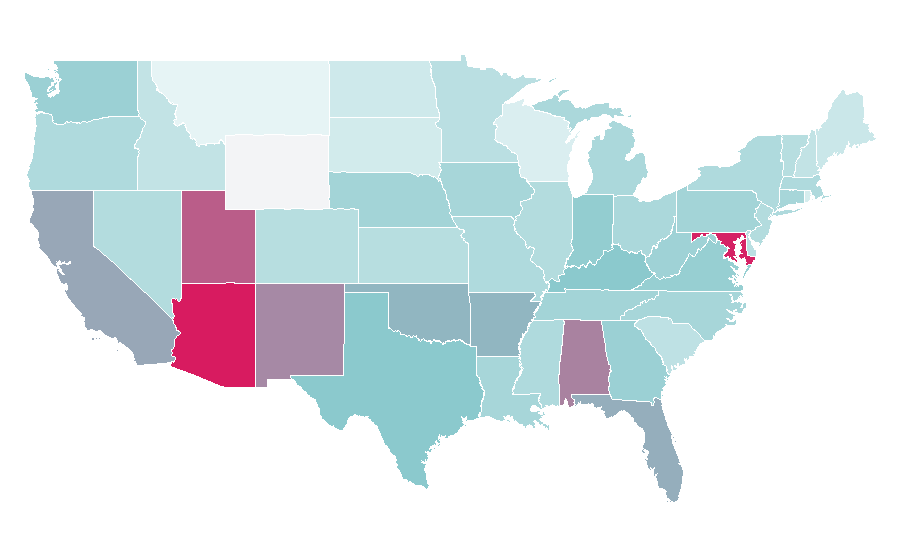 Affinity by region — Zombie, United States
