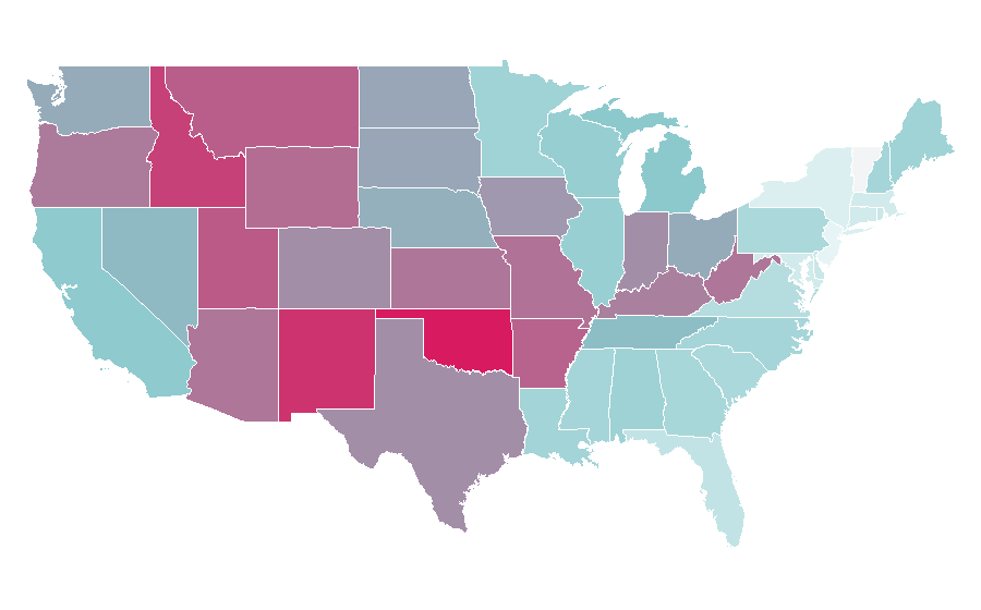 Affinity by region — Zombieland, United States