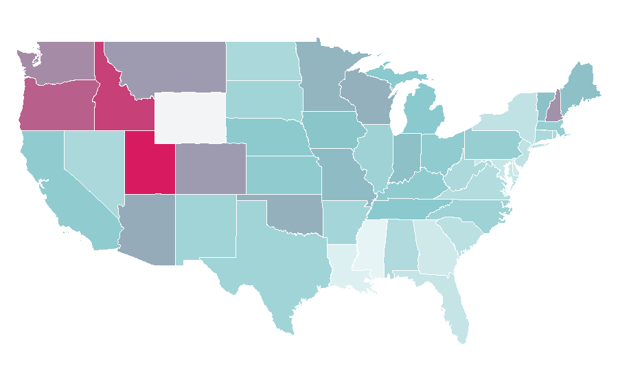 Affinity by region — Zooey Deschanel, United States