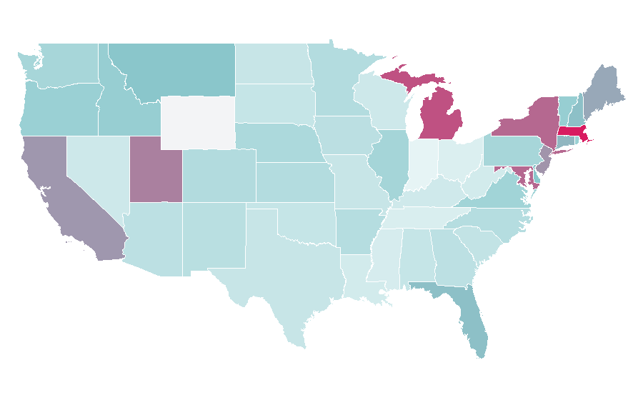Affinity by region — zoomus, United States
