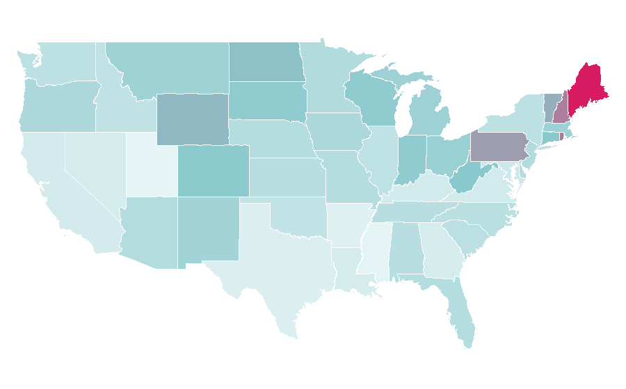 Affinity by region — Zoosk, United States