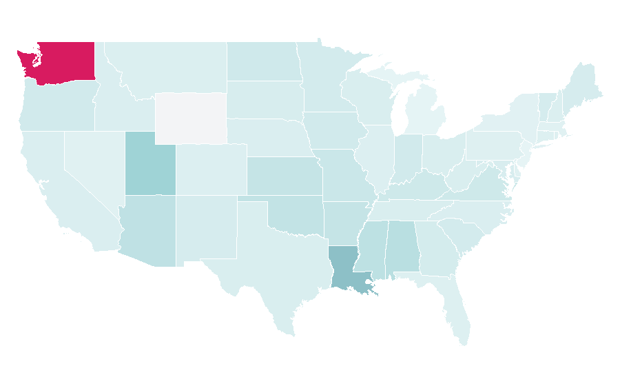 Affinity by region — Zulu, United States