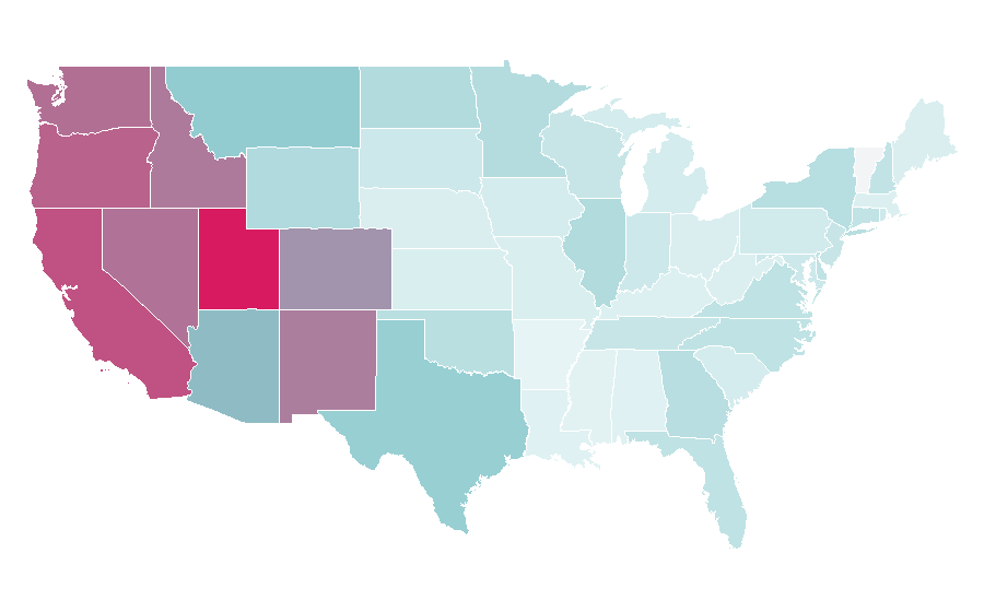 Affinity by region — Zumiez, United States