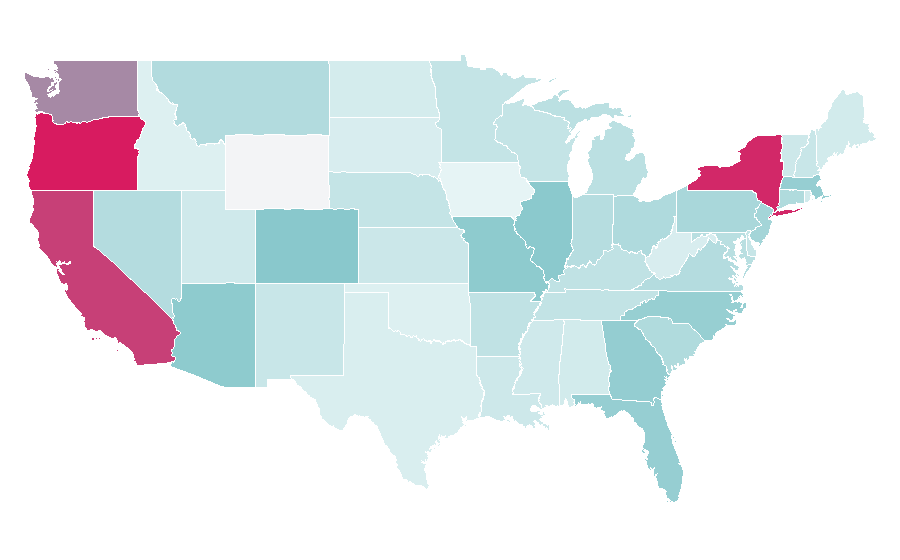 Affinity by region — Zumper, United States