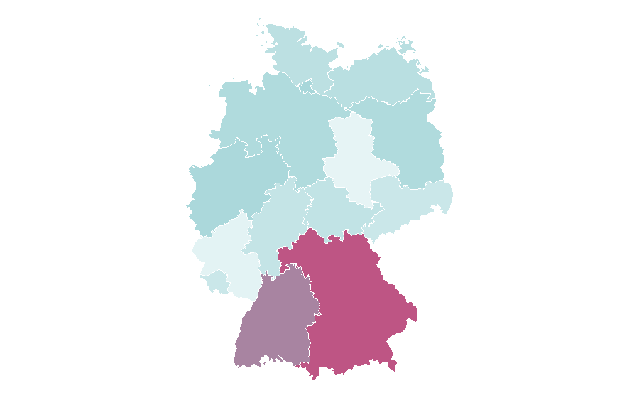Affinity by region — Beach volleyball, Germany