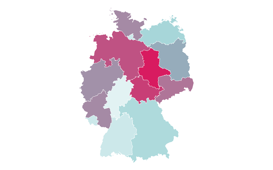 Affinity by region — Beste Freundinnen, Germany
