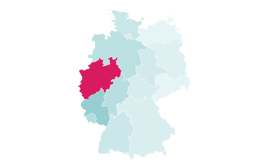 Affinity by region — Borussia Mönchengladbach, Germany