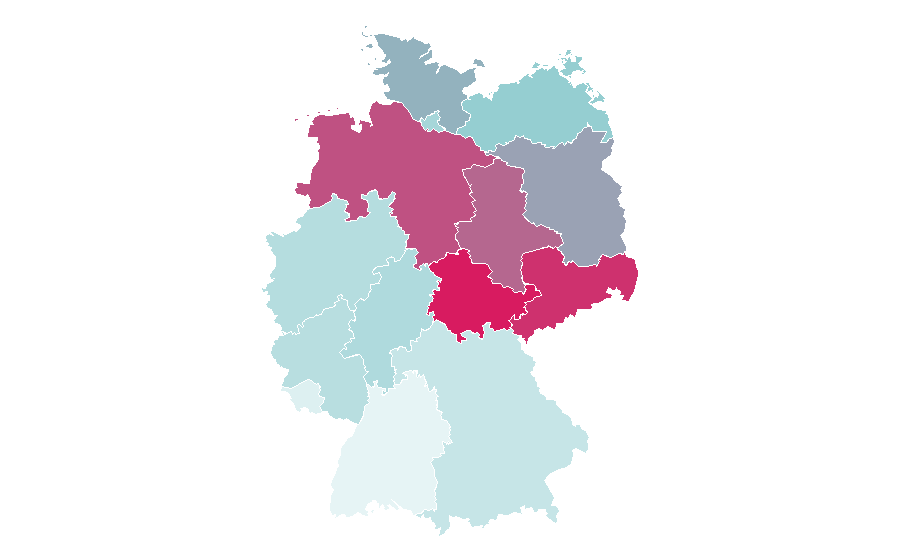 Affinity by region — Bruce Springsteen, Germany