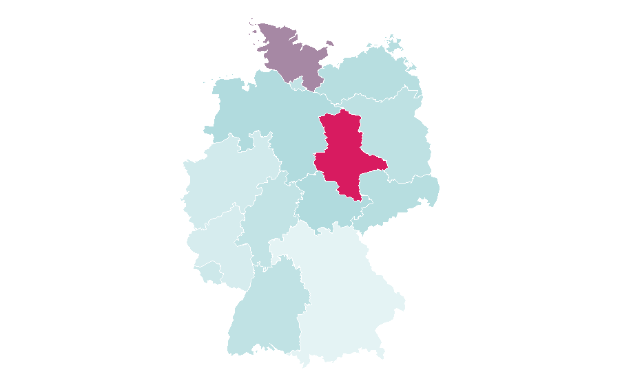 Affinity by region — Handball, Germany